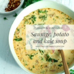 bowl of zuppa toscana soup close up