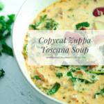 Closeup of copycat zuppa toscana
