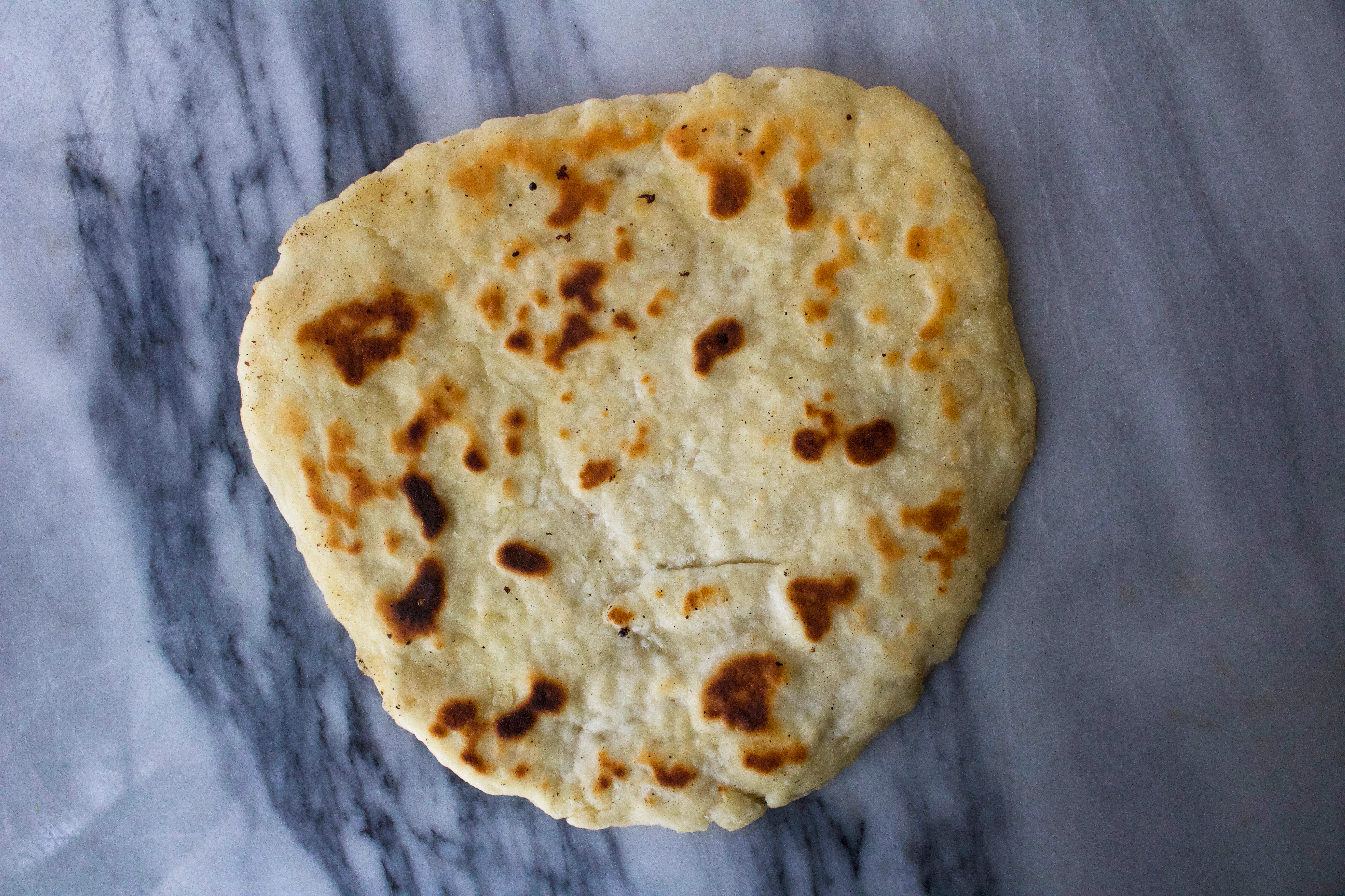 30-minute flatbread with roasted cauliflower | One Girl. One Kitchen.