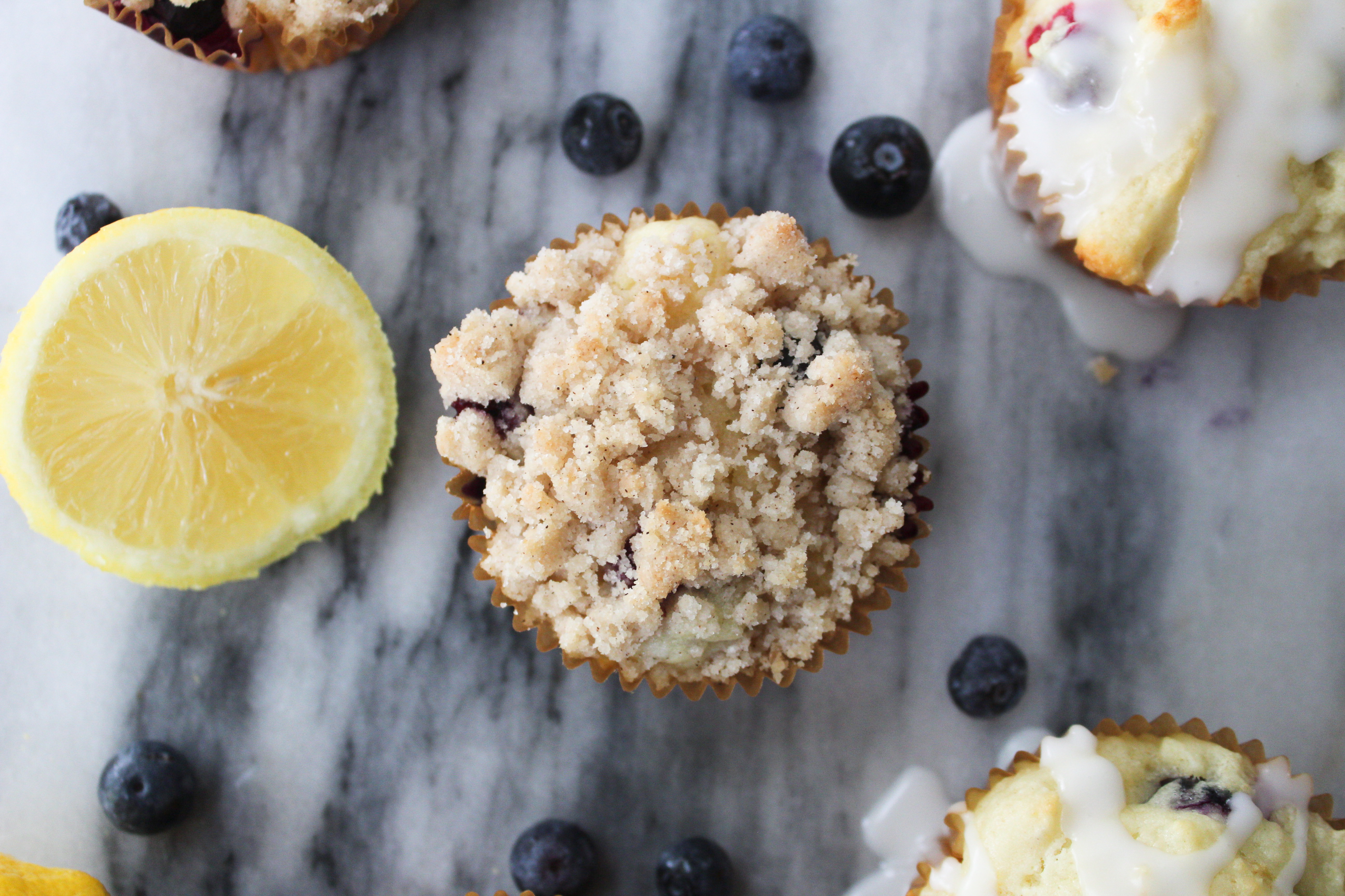Lemon Blueberry Greek Yogurt Muffins | One Girl. One Kitchen.