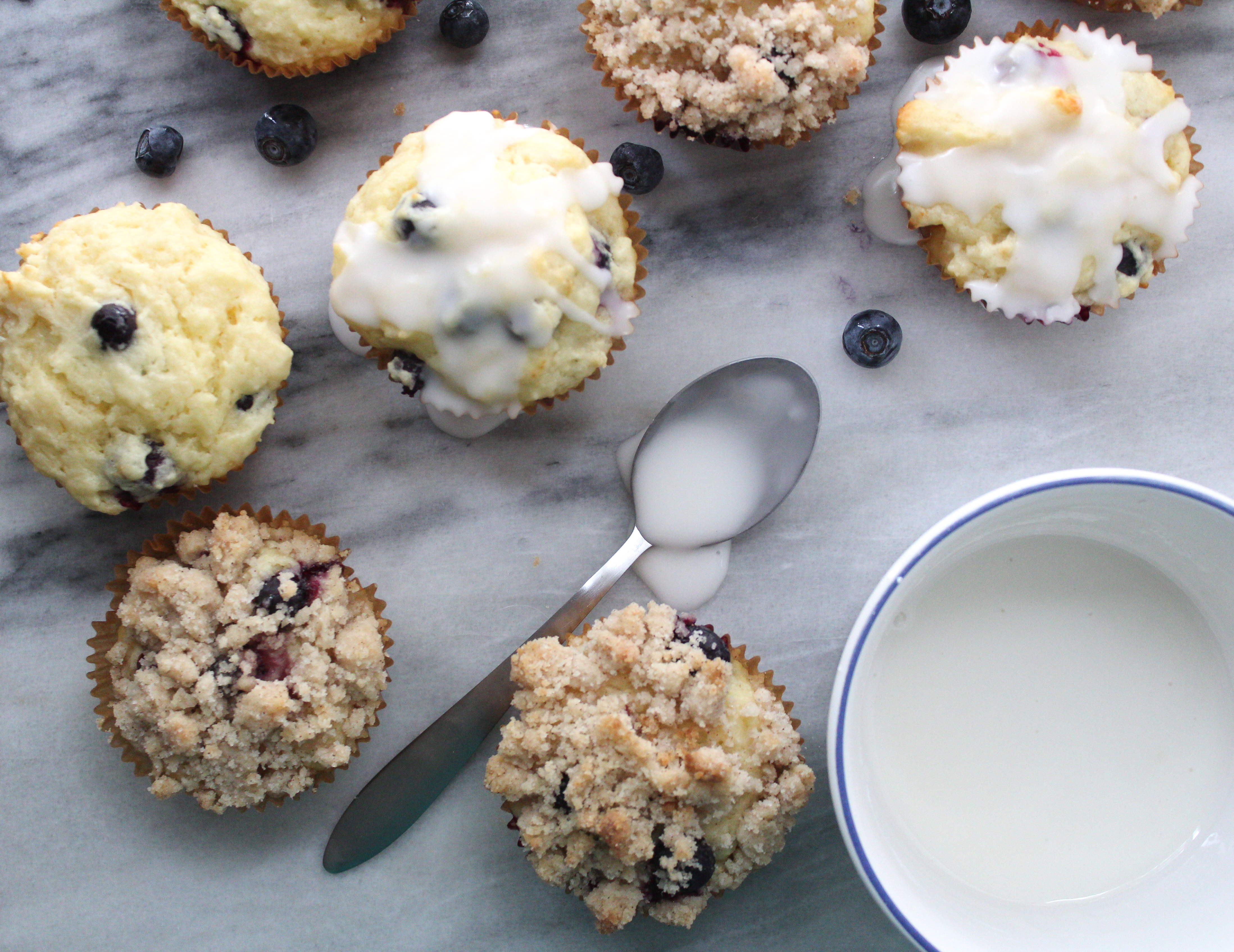 Lemon Blueberry Greek Yogurt Muffins | One Girl. One Kitchen.