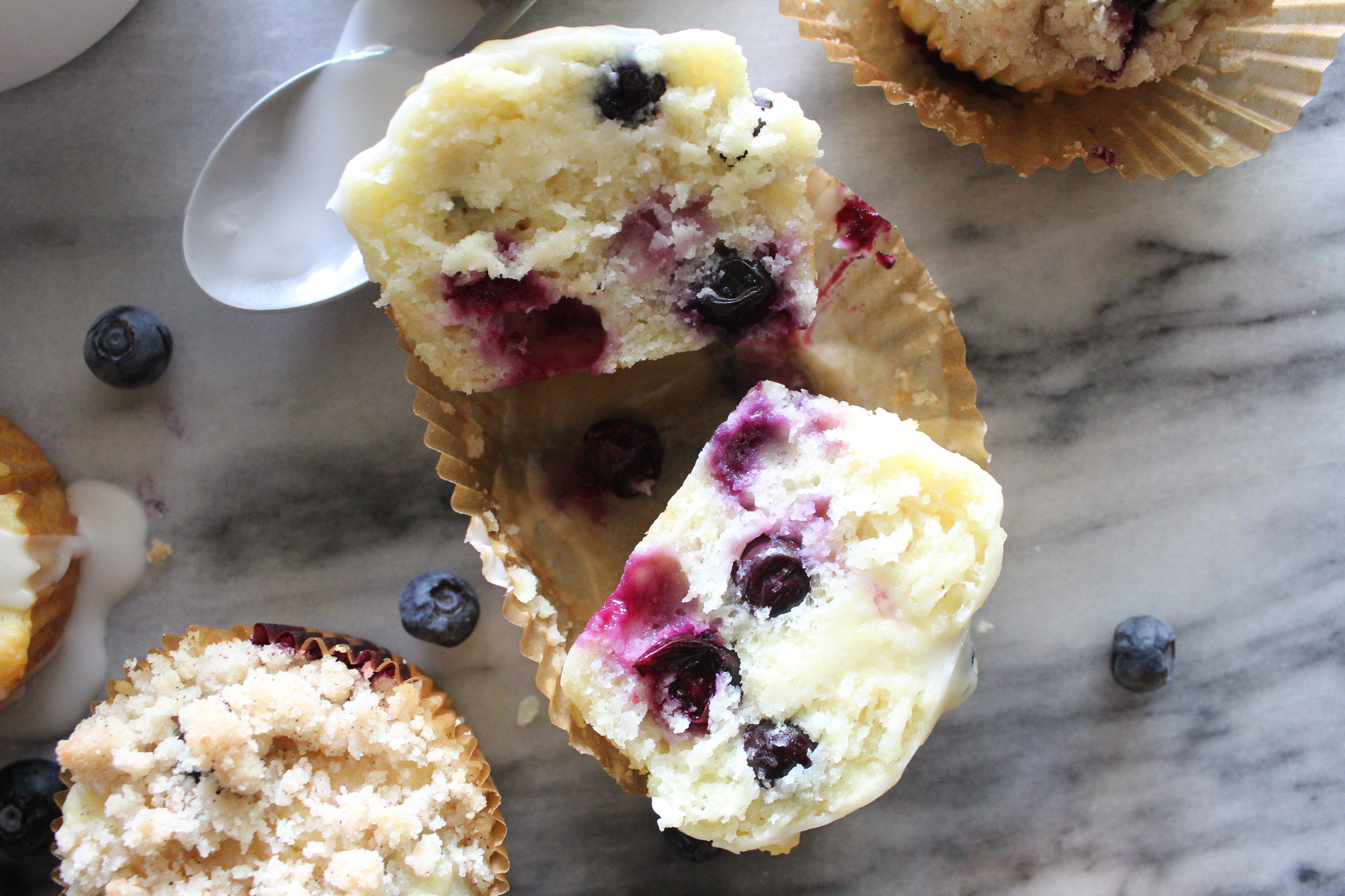 Lemon Blueberry Greek Yogurt Muffins | One Girl. One Kitchen.