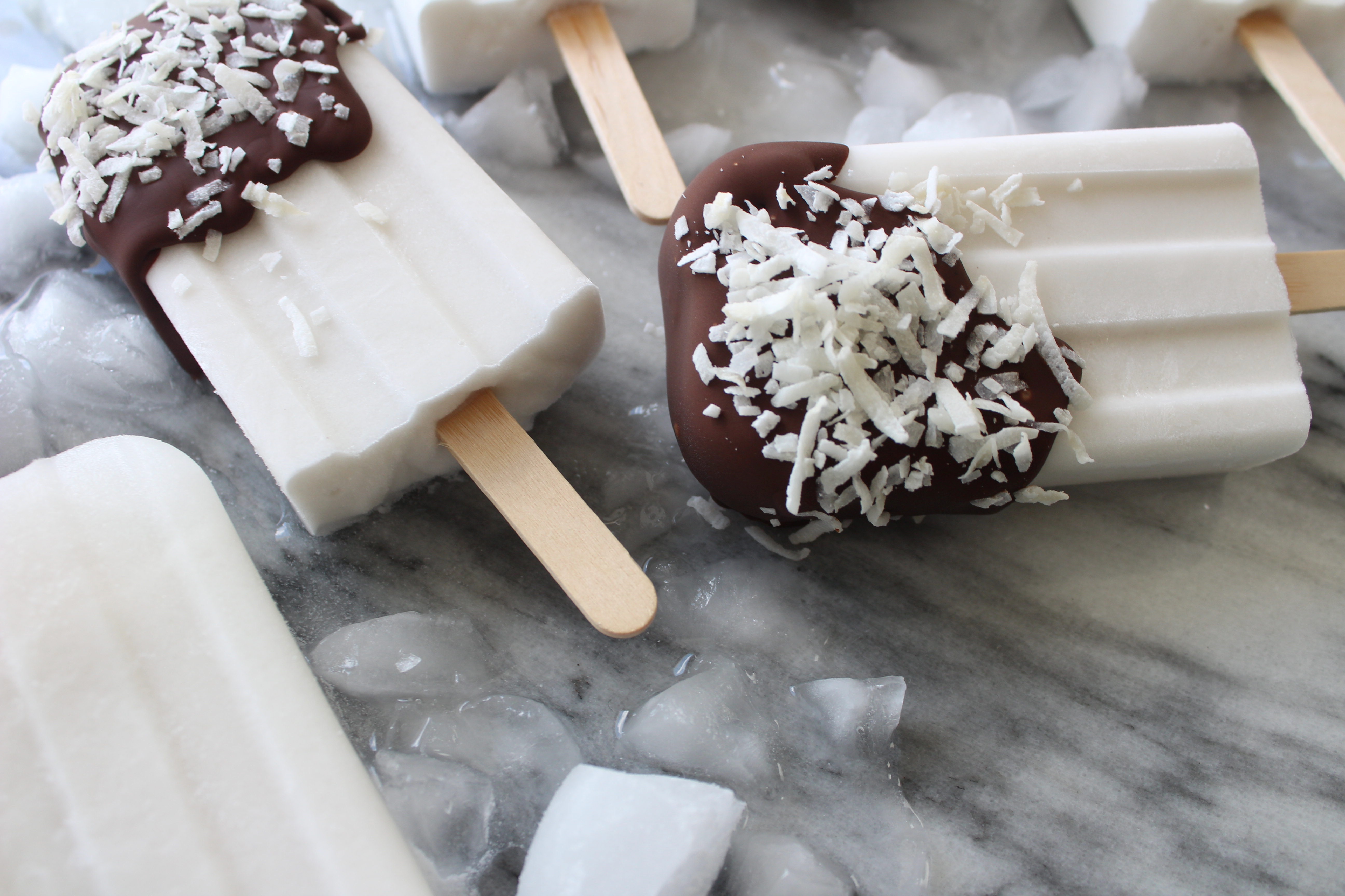 Creamy Coconut Rosé Popsicles