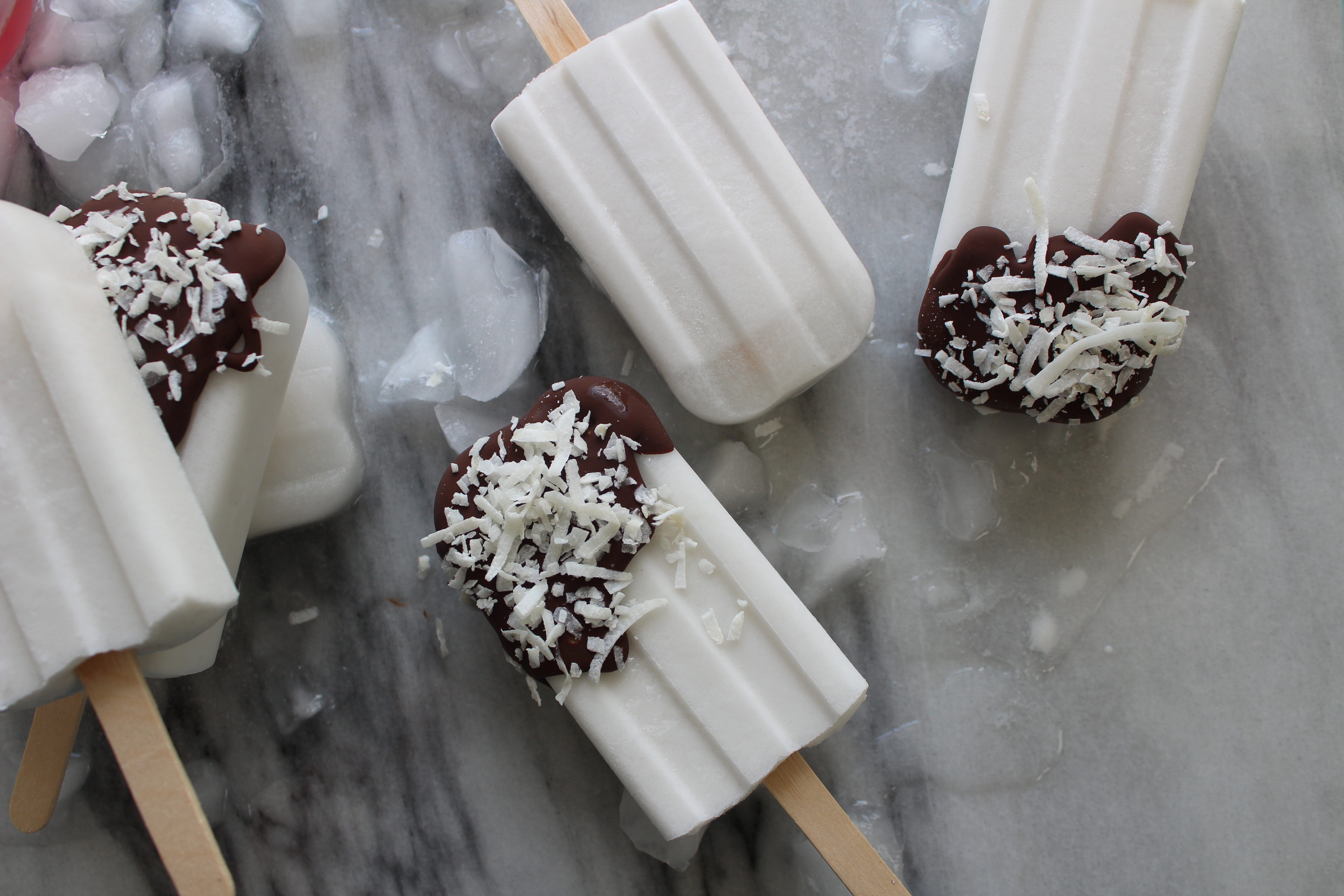 Creamy Coconut Rosé Popsicles 