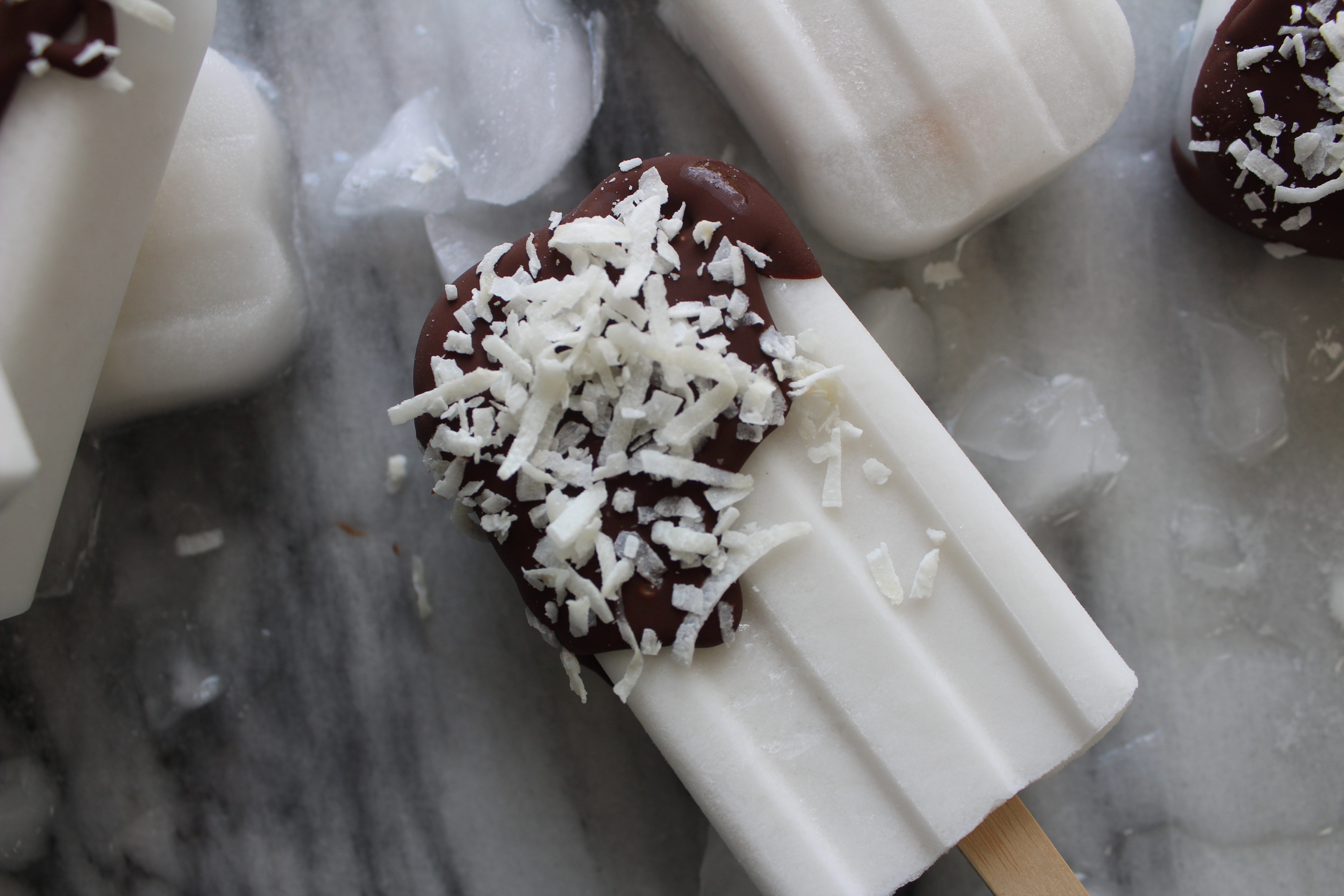 Creamy Coconut Rosé Popsicles