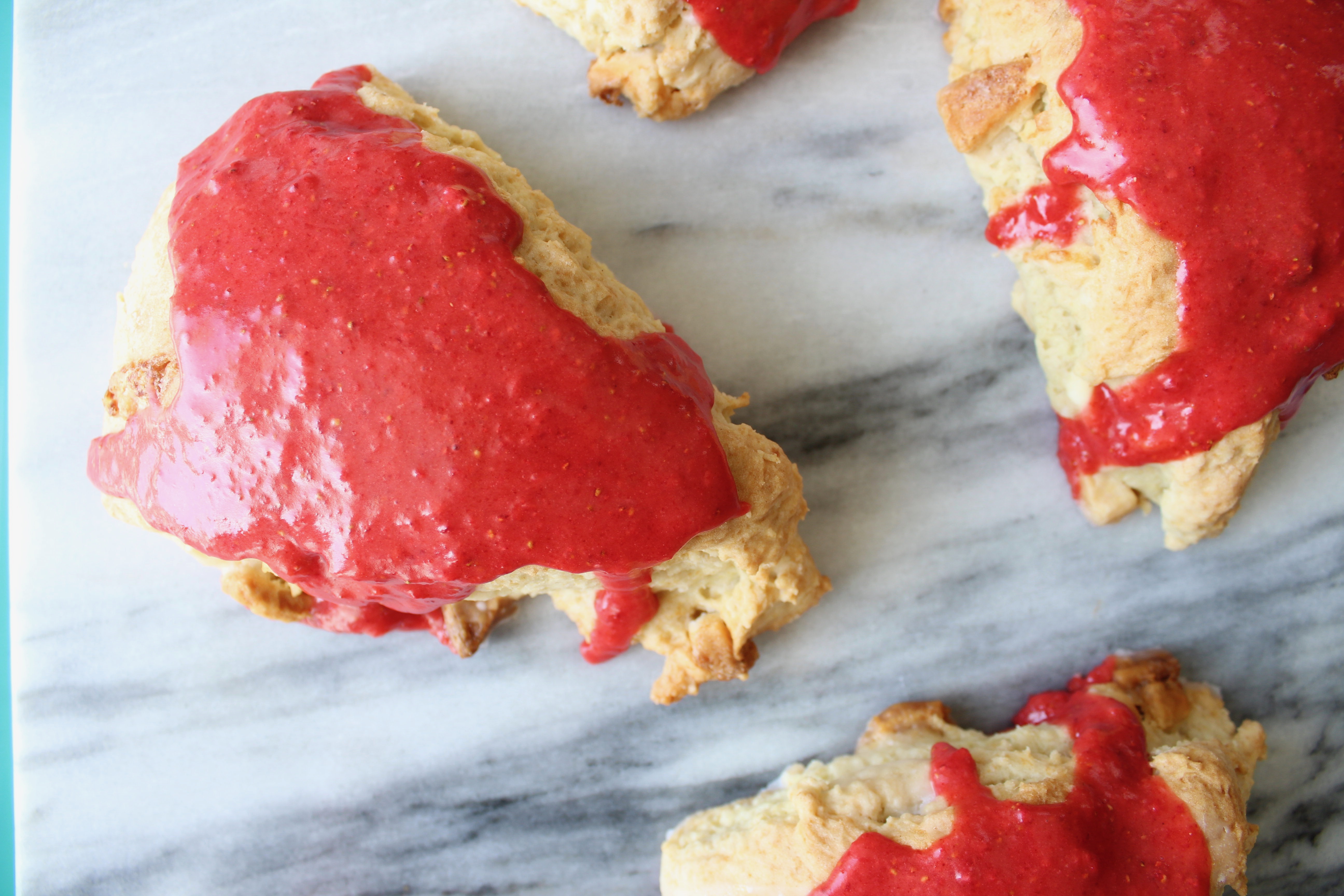 White Chocolate Rosé Scones 