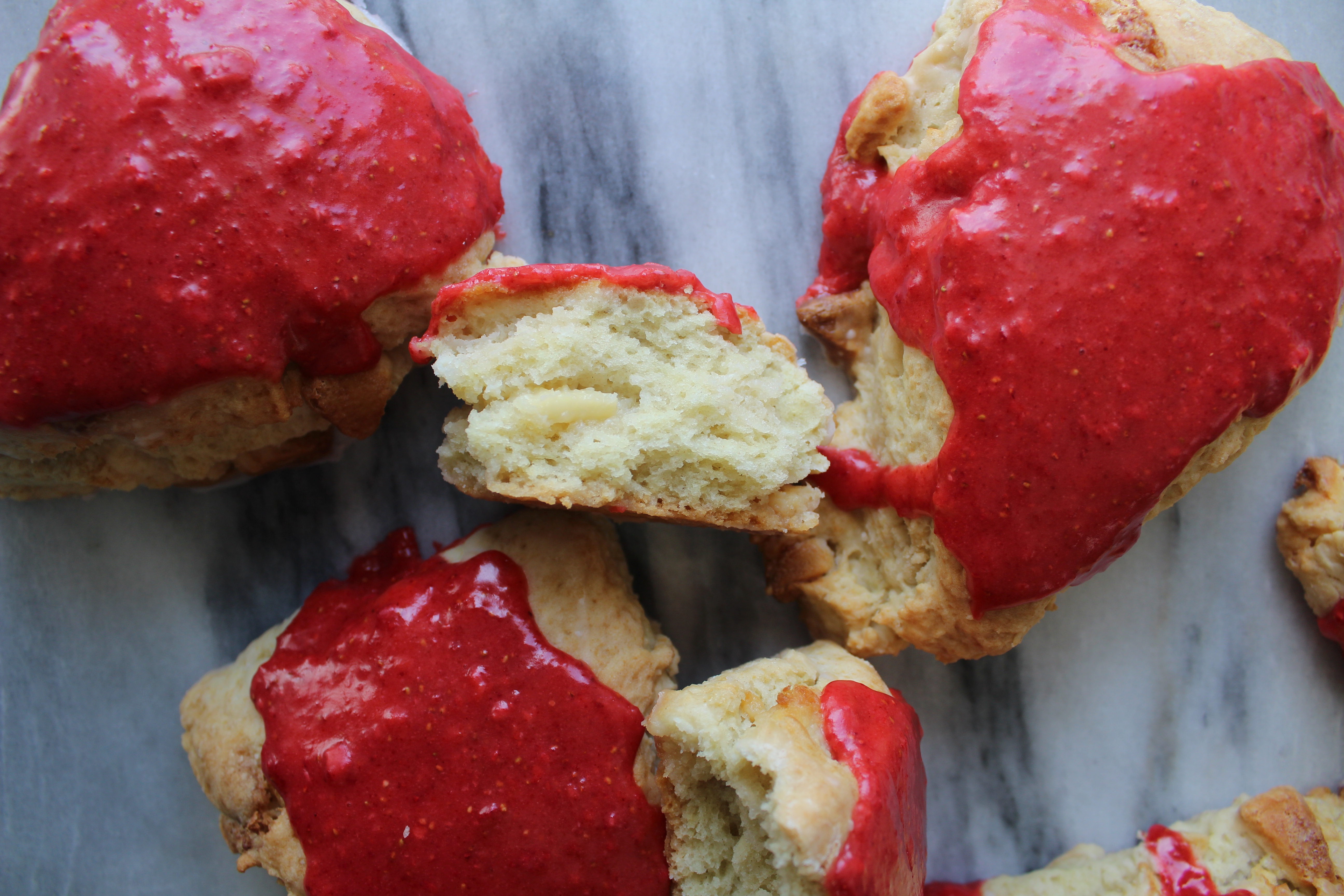 White Chocolate Rosé Scones | One Girl. One Kitchen.