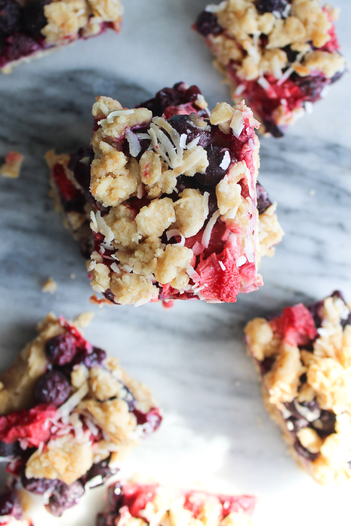 Berry Coconut Crumble Bars