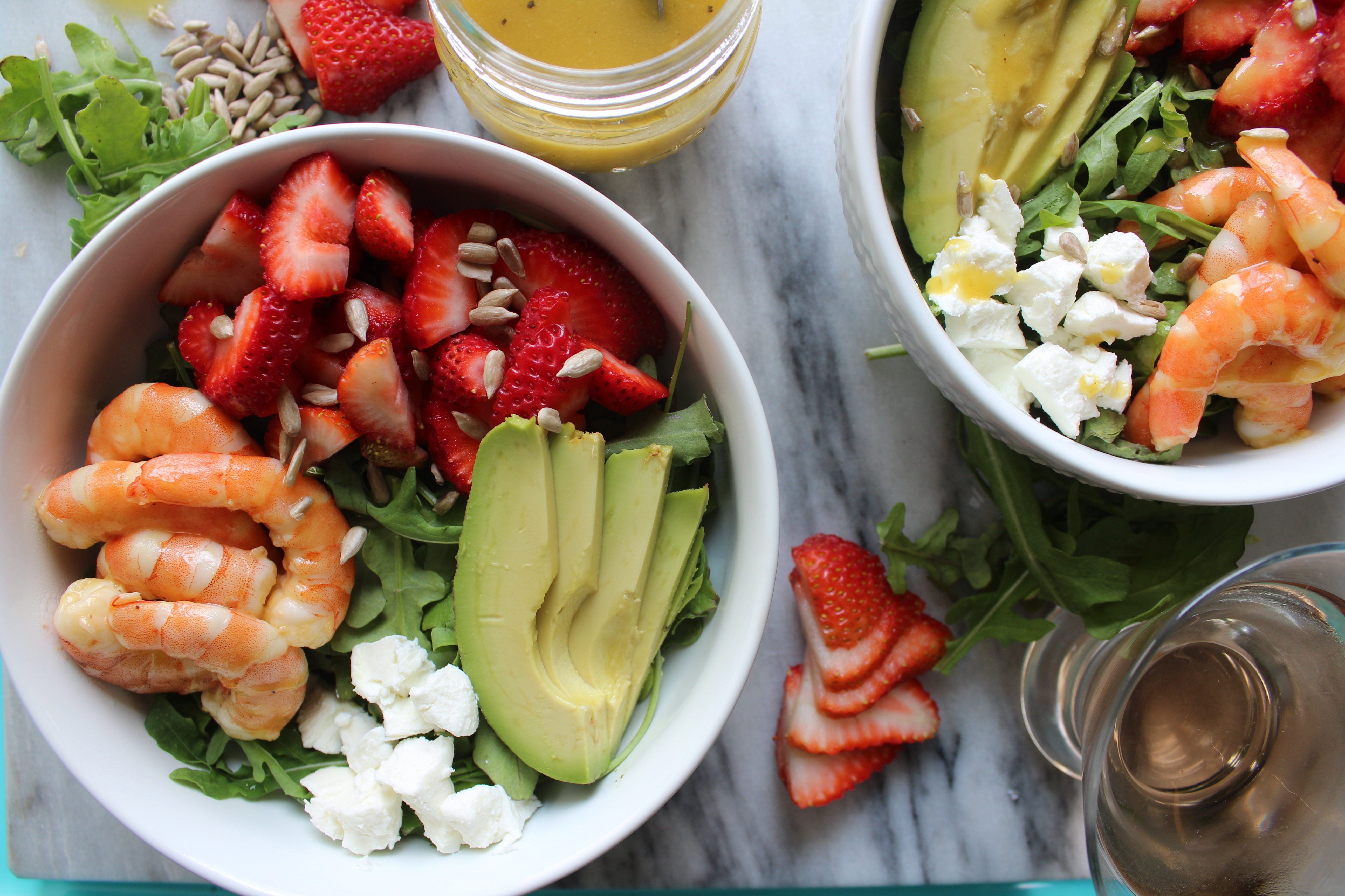 Strawberry Shrimp Rosé Salad 