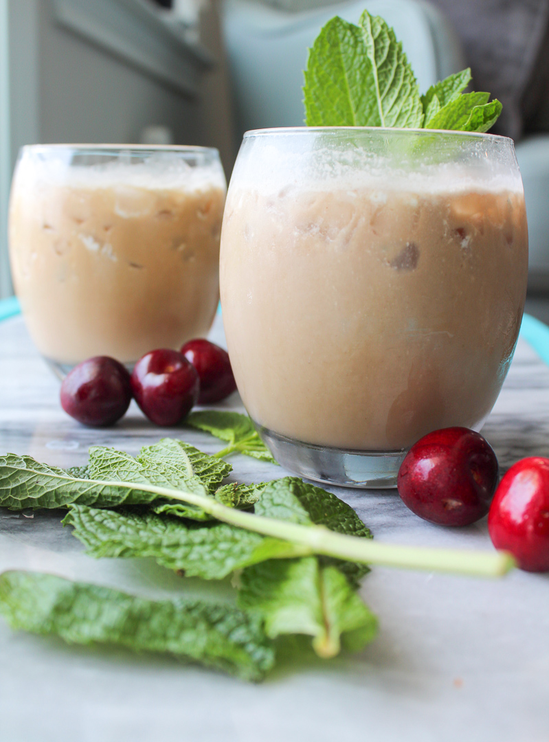 Iced Cherry Mint Latte