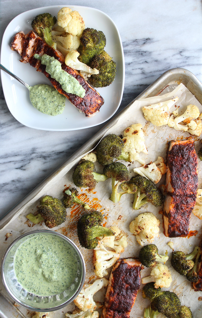 Spiced Salmon Sheet Pan Dinner