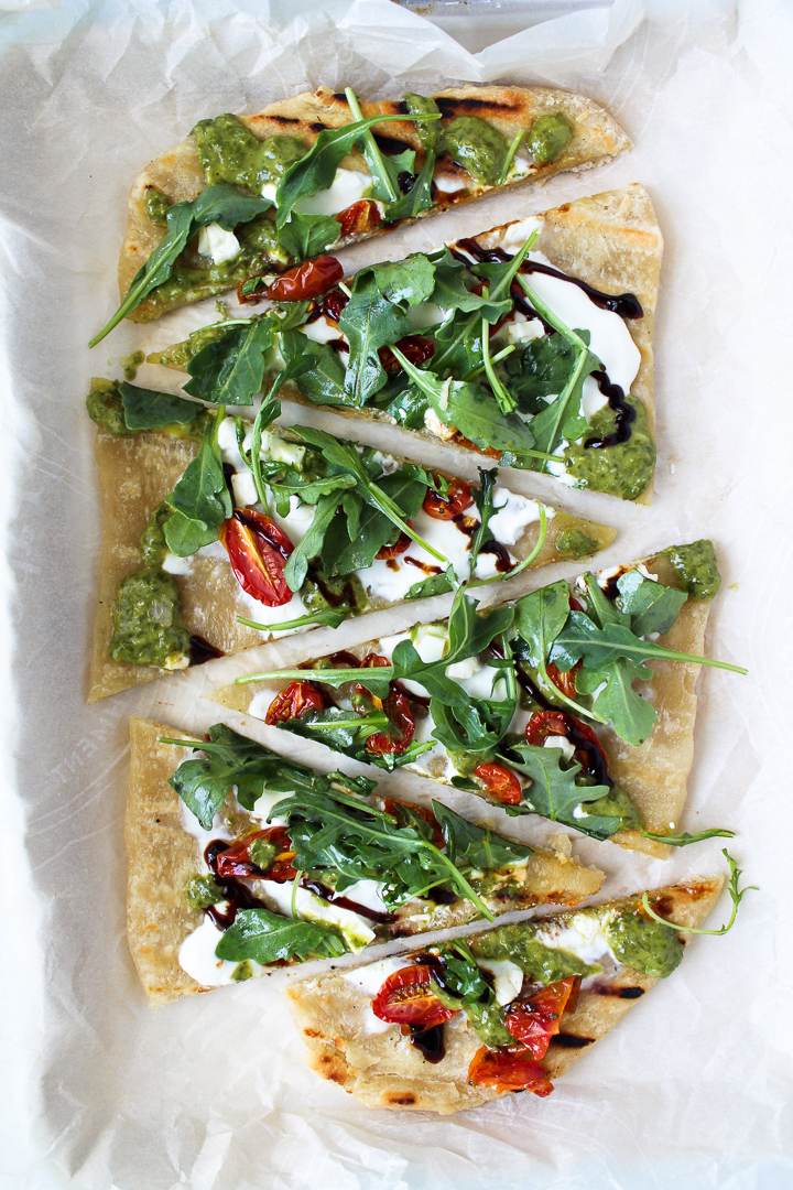 Grilled Pizza with Slow-Roasted Tomatoes