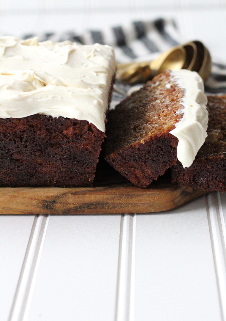 Apple Loaf Cake With Lemon Maple Cream Cheese Frosting 