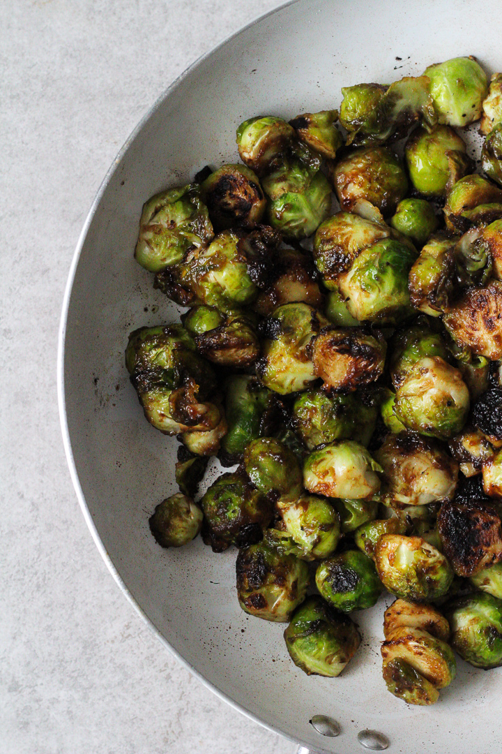 Caramelized Apple Butter Brussels Sprouts 