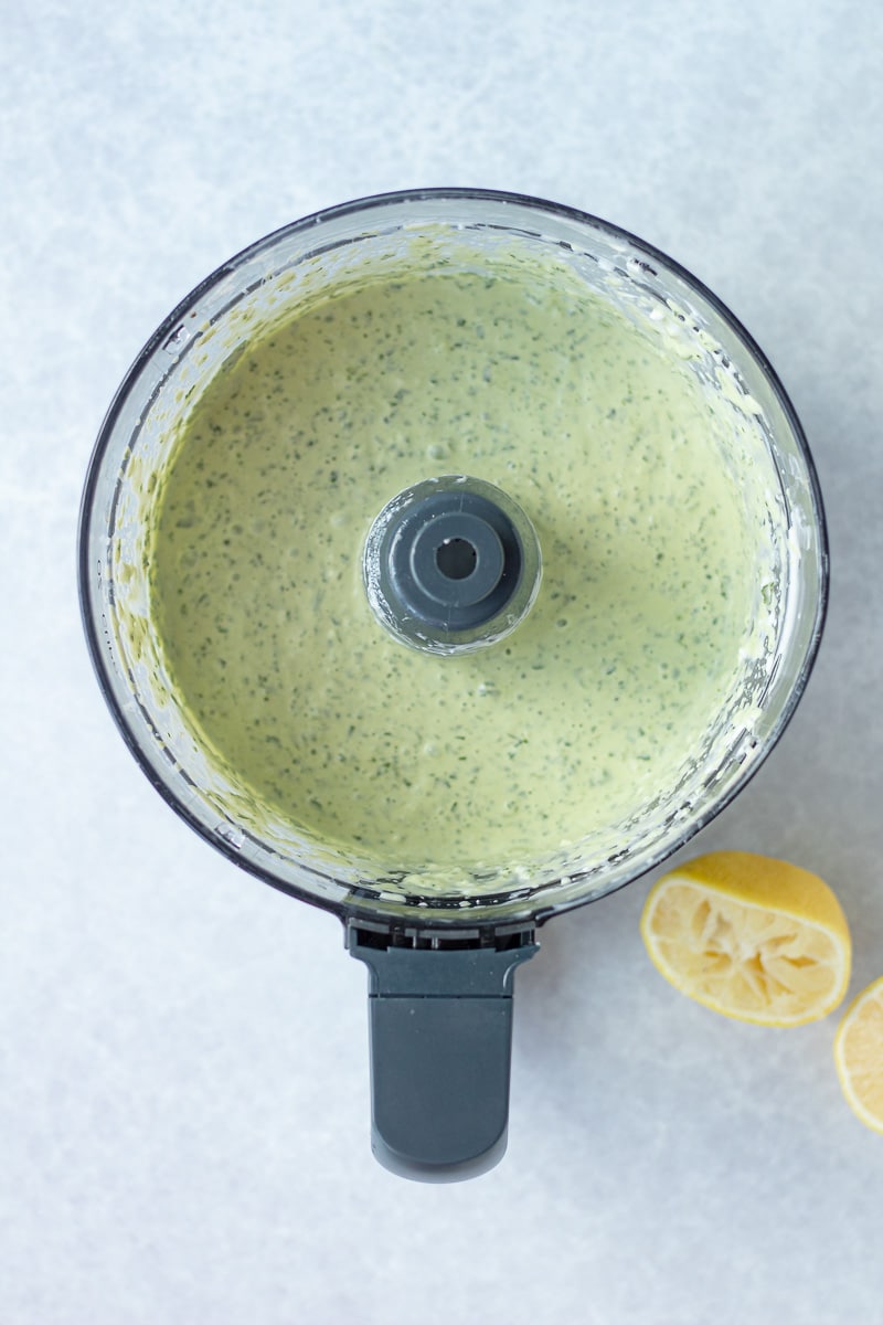 green goddess dressing in food processor