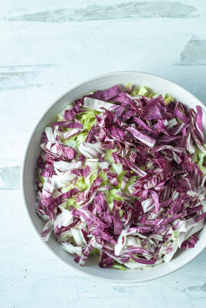 lettuce and radicchio for italian chopped salad