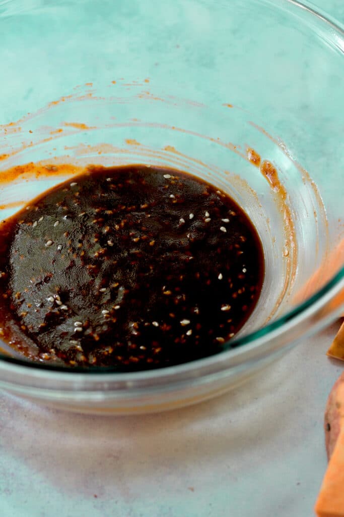 gochujang marinade in glass bowl