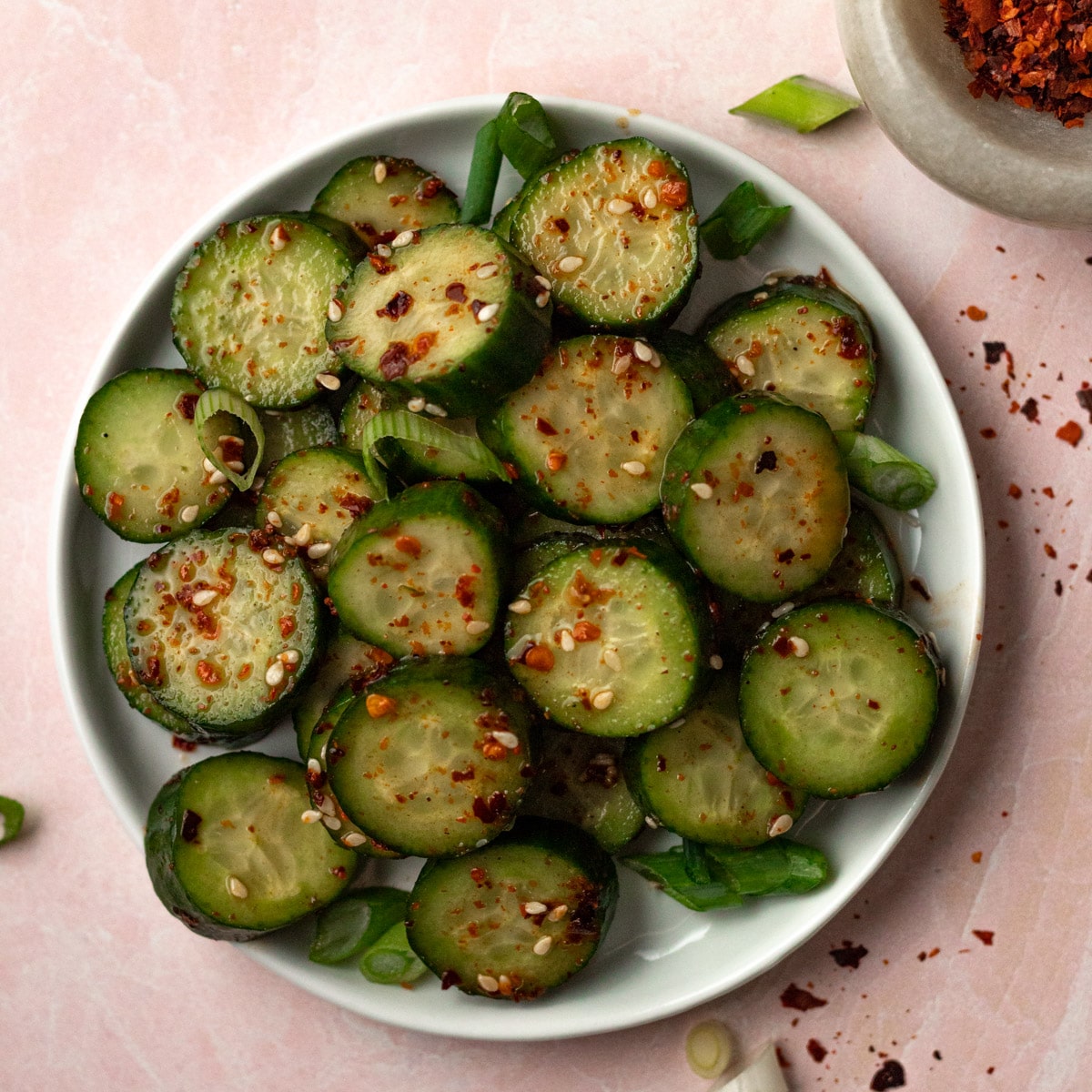 Chile-Garlic Cucumbers Recipe