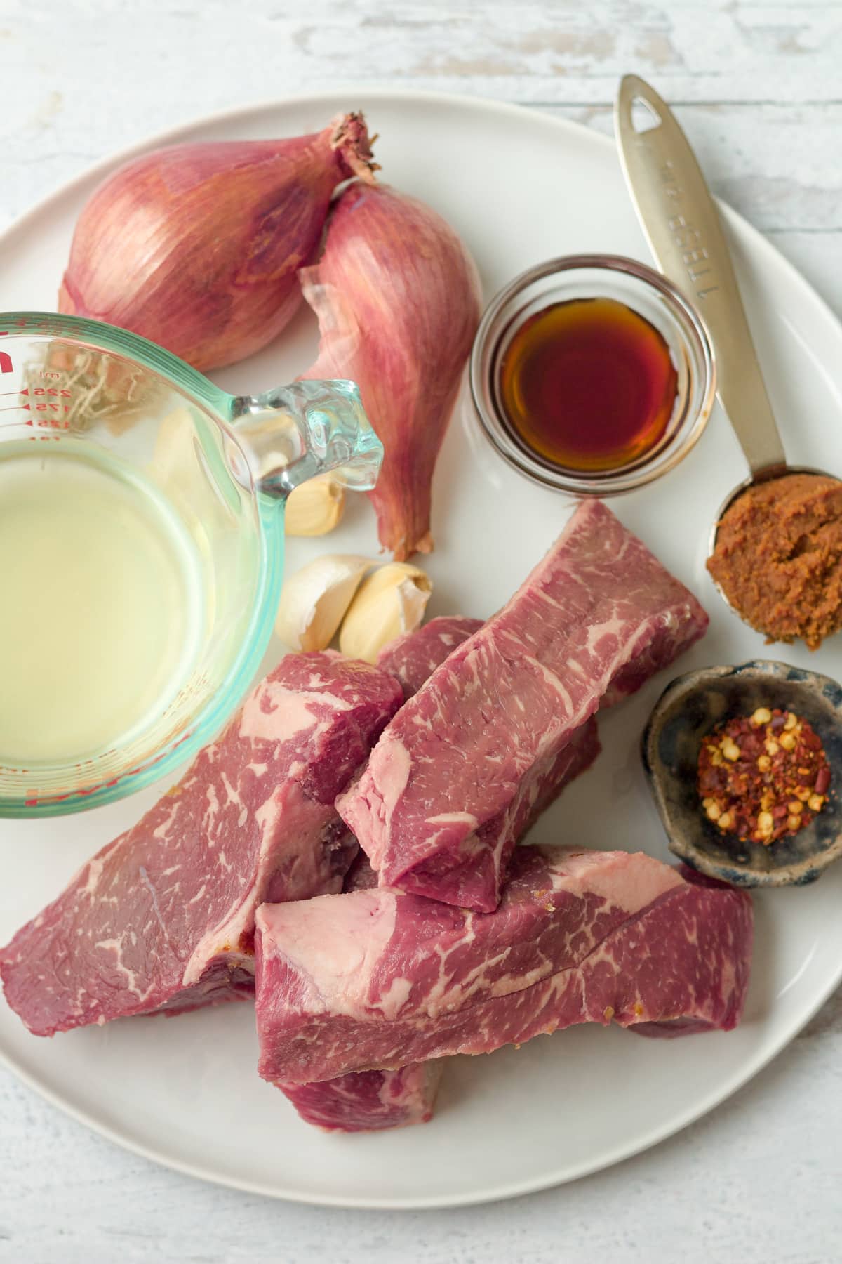 Ingredients for instant pot boneless short ribs.